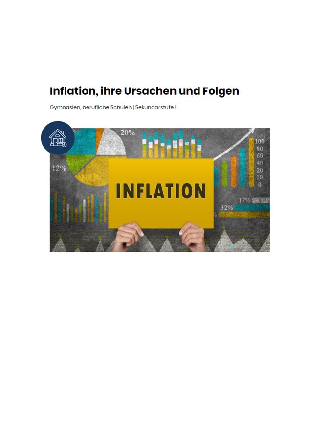 Unterrichtsmaterial: Inflation, Ihre Ursachen Und Folgen